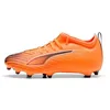 Image de PUMA Chaussures de Football Ultra 6 Match FG/AG Jr Unisexes pour Enfants, Heat Fire PUMA Noir/Rouge Brillant, 32 EU