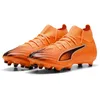 Image de PUMA Chaussures de Football Ultra 6 Match+ FG/AG Unisexes, Heat Fire PUMA Noir/Rouge Brillant, 44 EU