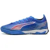 Image de PUMA Chaussure de Football Unisexe 6 Match TT, Ultra Bleu Blanc/Rouge Brillant, 44 EU, PUMA Ultra Bleue, Blanche et Rouge, 44.5 EU