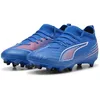 Image de PUMA Chaussures de Football Ultra 6 Match FG/AG Jr Unisexes pour Enfants, PUMA Ultra Bleue, Blanche et Rouge, 38.5 EU