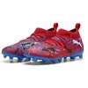 Image de PUMA Future 8 Match PLAYMAKERS FG/AG JR Chaussures de Football, Rouge Noir-Ultra Bleu-Rose Pixel, 37 EU, Puma Red PUMA Black Ultra Blue Pink Pixel, 4.5 UK