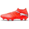 Image de PUMA Future 9 Match MXSG Chaussures de Football Unisexe Rouge Brillant Blanc Noir Argent 42 EU, Glowing Red PUMA White PUMA Black PUMA Silver, 44 EU