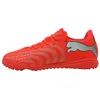 Image de PUMA Future 9 Play TT Chaussures de Football Unisexes Rouge Brillant Blanc Noir Argent 45 EU, Glowing Red PUMA White PUMA Black PUMA Silver, 44.5 EU