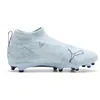 Image de Puma PumaULTRA 6 Match+ LL FG/AG Jr Chaussures unisexes pour enfant Bleu clair et blanc, Bleu clair et blanc, 20.5 cm D