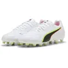 Image de PUMA King 20 Match FG/AG JR Chaussures de Football, Blanc/Rouge et Jaune Alerte, 37 EU, Puma Alerte Blanche, Rouge, Jaune, 4 UK