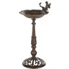 Image de Bain d'oiseaux Extérieur Mangeoire Design Antique Vintage Fée Décorative en Fer Marron Lark