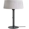 Image de Chauffage de Terrasse Moderne en Acier Autoportant Électrique 1500 W Halogène Portatif Accessoire de Jardin Patio Gris Olleria