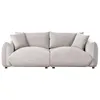 Image de Canapé Moderne en Velours 3 Places avec Coussins d'Appoint Taupe Luvos