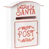 Image de Beliani Boîtes aux Lettres pour Père Noël en Métal Accessoire Décoration Intérieur Extérieur Blanche Espoo