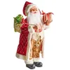 Image de Décoration de Noël en Matière Synthétique et Tissu Forme Père Noël sur Pied Figurine Décorative Rouge Ramvatn