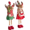 Image de Beliani Ensemble de 2 Décorations de Noël en Tissu en Forme de Renne Télescopique Figurine Décorative Multicolore Uldalsana