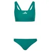 Image de adidas Femme 3 Stripes V-Back Bikini Swimwear, Equipment Green/Clear Mint, 32