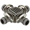 Image de Gardena Dérivation en croix "Micro-Drip-System" 13 mm 1/2" 2 pcs, Noir/Orange, 13 mm (1/2")