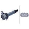 Image de HELLA 5DA 358 168-031 Bobine d'allumage - 14V - Connecteur 4 broches - Boulonné