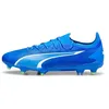 Image de PUMA Mixte Ultimate FG/AG Chaussure de Piste d'athlétisme, Bleu/Blanc/Vert (Ultra Blue White Pro Green), 45 EU