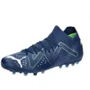 Image de PUMA Chaussures de Football Future Match MG pour Homme, Persian Blue PUMA White Pro Green, 44 EU