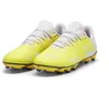 Image de PUMA Future Play FG/AG Jr, Chaussures de Sport Unisexes pour Enfant, Gris (Sedate Gray Asphalt Yellow Blaze), 37 EU