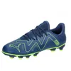 Image de PUMA Unisex Chaussures de football FUTURE PLAY FG/AG Enfant et Adolescent, Persian Blue-Pro Green, 32.5 EU
