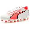 Image de Puma Ultra Play FG/AG Jr, Chaussure de Football, Black Fire Orchid Blanc, 38 EU