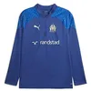 Image de PUMA Haut d’entraînement 23/24 à Fermeture zippée Olympique de Marseille XS Clyde Royal Team Sun Glitter Blue Gold