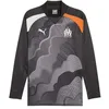Image de PUMA Om Maillot Prématch Manches Longues Gris Homme 2023/24 Noir S