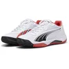 Image de PUMA Nova Chaussures de Football Unisexes pour Adulte, PUMA White-PUMA Black-Active Red, 40 EU
