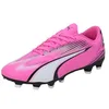 Image de Puma Men Ultra Play Fg/Ag Soccer Shoes, Poison Pink-Puma White-Puma Black, 44.5 EU
