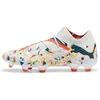 Image de PUMA Homme 574v2 Botte Oxford, Blanc/Bleu/Orange, 42 EU