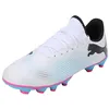 Image de PUMA Unisex Kids Future 7 Play Fg/Ag Jr Chaussures de football, White Black Poison Pink, 38 EU