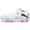 Image de PUMA Men Future 7 Match Fg/Ag Chaussures de football, Puma White Puma Black Poison Pink, 43 EU