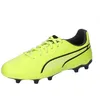 Image de PUMA Unisex Kids King Match Fg/Ag Jr Chaussures de football, Electric Lime Puma Schwarz Giftrosa, 38 EU