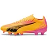Image de PUMA Unisex Ultra Match Fg/Ag Chaussures de football, Sun Stream Puma Black Sunset Glow, 45.5 EU