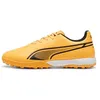 Image de PUMA Chaussures de Football King Match TT 39 Sun Stream Black Sunset Glow Orange Pink
