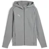 Image de PUMA Teamfinal Casuals Veste à Capuche JKT Jr, Gris Moyen chiné argenté, 116 Mixte