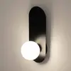 Image de Maytoni Applique murale Bao, noir/blanc, hauteur 31 cm, verre, G9