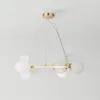 Image de Maytoni suspension Dallas, à 11 lampes, doré/blanc