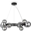 Image de Lustre Salon Suspension Luminaire Plafonnier Moderne Art Déco, Dallas Noir Métal, IP 20, AC 220-240, G9, 11 ampoules (non incl.),28W, pour Salon, Cuisine, Chambre, Salle à manger, Bureau