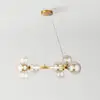Image de Maytoni suspension Dallas, 11 lampes, doré/ambre