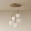 Image de Maytoni Suspension Basic form, or, Ø 58 cm 5 lampes, verre