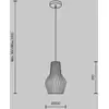 Image de Suspension Maytoni Roots, Ø 20 cm, hauteur 31 cm, bois/noir