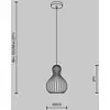 Image de Suspension Maytoni Roots, Ø 20 cm, hauteur 27 cm, bois/noir