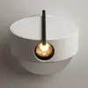 Image de Applique murale LED Maytoni Nuance, blanc / noir, Ø 10 cm