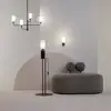 Image de Maytoni suspension Memory, 4 lampes, noir, céramique, verre