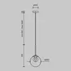 Image de Suspension Maytoni, forme basique, transparent/doré, à 1 lampe, verre
