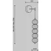 Image de Maytoni applique murale LED Golden Cage, hauteur 218,8 cm, métal