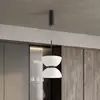 Image de Maytoni, suspension LED Kyoto, noir/blanc, Ø 22 cm, verre