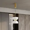 Image de Maytoni, suspension LED Kyoto, doré/blanc, Ø 22 cm, verre
