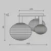 Image de Maytoni plafonnier Reels, 3 lampes, noir / fumé, verre