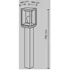 Image de Maytoni borne lumineuse Cell, graphite, aluminium, hauteur 75 cm, IP54