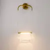Image de Maytoni Applique murale LED Cabaret, laiton/transparent, métal/verre